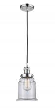  201C-PC-G182 - Canton - 1 Light - 6 inch - Polished Chrome - Cord hung - Mini Pendant