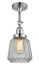 Innovations Lighting 201F-PC-G142-LED - Chatham - 1 Light - 7 inch - Polished Chrome - Adjustable Semi-Flush Mount