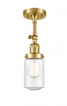 Innovations Lighting 201F-SG-G314 - Dover - 1 Light - 5 inch - Satin Gold - Adjustable Semi-Flush Mount