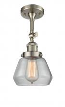 Innovations Lighting 201F-SN-G172-LED - Fulton - 1 Light - 7 inch - Brushed Satin Nickel - Adjustable Semi-Flush Mount