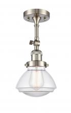 Innovations Lighting 201F-SN-G322 - Olean - 1 Light - 7 inch - Brushed Satin Nickel - Adjustable Semi-Flush Mount