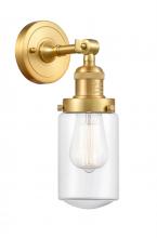 Innovations Lighting 203-SG-G312 - Dover - 1 Light - 5 inch - Satin Gold - Adjustable Sconce
