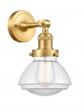 Innovations Lighting 203-SG-G322 - Olean - 1 Light - 7 inch - Satin Gold - Adjustable Sconce