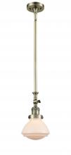  206-AB-G321 - Olean - 1 Light - 7 inch - Antique Brass - Stem Hung - Mini Pendant