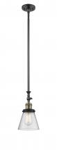 Innovations Lighting 206-BAB-G64 - Cone - 1 Light - 6 inch - Black Antique Brass - Stem Hung - Adjustable Mini Pendant