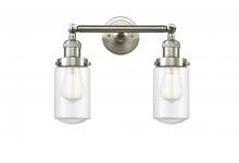 Innovations Lighting 208-SN-G312 - Dover - 2 Light - 14 inch - Brushed Satin Nickel - Adjustable Bath Vanity Light