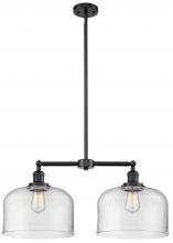 Innovations Lighting 209-OB-G72-L - Bell - 2 Light - 21 inch - Oil Rubbed Bronze - Stem Hung - Adjustable Island Light