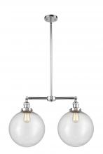 Innovations Lighting 209-PC-G204-12 - Beacon - 2 Light - 27 inch - Polished Chrome - Stem Hung - Adjustable Island Light