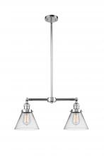 Innovations Lighting 209-PC-G42 - Cone - 2 Light - 21 inch - Polished Chrome - Stem Hung - Adjustable Island Light