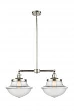 Innovations Lighting 209-PN-G542 - Oxford - 2 Light - 25 inch - Polished Nickel - Stem Hung - Adjustable Island Light