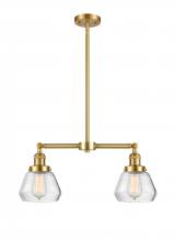  209-SG-G172 - Fulton - 2 Light - 21 inch - Satin Gold - Stem Hung - Island Light