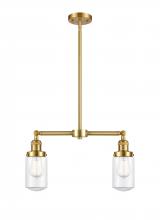 Innovations Lighting 209-SG-G312 - Dover - 2 Light - 21 inch - Satin Gold - Stem Hung - Adjustable Island Light