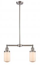 Innovations Lighting 209-SN-G311 - Dover - 2 Light - 21 inch - Brushed Satin Nickel - Stem Hung - Adjustable Island Light