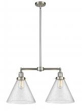 Innovations Lighting 209-SN-G44-L - Cone - 2 Light - 21 inch - Brushed Satin Nickel - Stem Hung - Adjustable Island Light