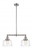 Innovations Lighting 209-SN-G713 - Bell - 2 Light - 21 inch - Brushed Satin Nickel - Stem Hung - Adjustable Island Light