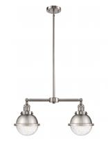Innovations Lighting 209-SN-HFS-64-SN - Hampden - 2 Light - 18 inch - Brushed Satin Nickel - Stem Hung - Adjustable Island Light