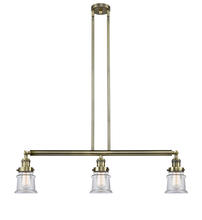 Innovations Lighting 213-AB-G182S - Canton - 3 Light - 39 inch - Antique Brass - Stem Hung - Adjustable Island Light