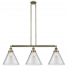Innovations Lighting 213-AB-G42-L-LED - Cone - 3 Light - 44 inch - Antique Brass - Stem Hung - Adjustable Island Light