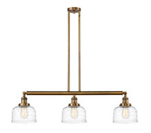 Innovations Lighting 213-BB-G713 - Bell - 3 Light - 41 inch - Brushed Brass - Stem Hung - Adjustable Island Light