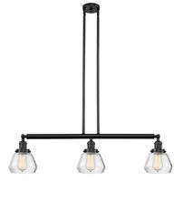  213-BK-G172 - Fulton - 3 Light - 39 inch - Matte Black - Stem Hung - Island Light