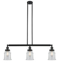 Innovations Lighting 213-BK-G184 - Canton - 3 Light - 39 inch - Matte Black - Stem Hung - Adjustable Island Light