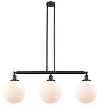Innovations Lighting 213-BK-G201-10 - Beacon - 3 Light - 42 inch - Matte Black - Stem Hung - Adjustable Island Light