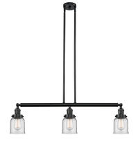 Innovations Lighting 213-BK-G52 - Bell - 3 Light - 38 inch - Matte Black - Stem Hung - Adjustable Island Light