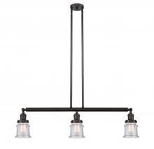 Innovations Lighting 213-OB-G184S - Canton - 3 Light - 39 inch - Oil Rubbed Bronze - Stem Hung - Adjustable Island Light
