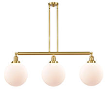 Innovations Lighting 213-SG-G201-10 - Beacon - 3 Light - 42 inch - Satin Gold - Stem Hung - Adjustable Island Light