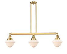 Innovations Lighting 213-SG-G531 - Oxford - 3 Light - 40 inch - Satin Gold - Stem Hung - Adjustable Island Light