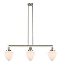 Innovations Lighting 213-SN-G661-7 - Bullet - 3 Light - 38 inch - Brushed Satin Nickel - Stem Hung - Adjustable Island Light