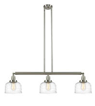 Innovations Lighting 213-SN-G713 - Bell - 3 Light - 41 inch - Brushed Satin Nickel - Stem Hung - Adjustable Island Light