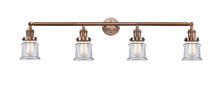 Innovations Lighting 215-AC-G182S - Canton - 4 Light - 42 inch - Antique Copper - Adjustable Bath Vanity Light