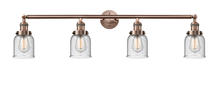 Innovations Lighting 215-AC-G54 - Bell - 4 Light - 42 inch - Antique Copper - Adjustable Bath Vanity Light
