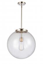 Innovations Lighting 221-1S-PN-G204-16-LED - Beacon - 1 Light - 16 inch - Polished Nickel - Stem Hung - Pendant