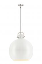  410-1SL-PN-M410-18W - Newton Sphere - 1 Light - 18 inch - Polished Nickel - Multi Pendant