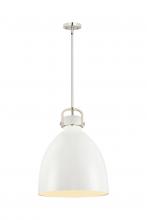  410-1SL-PN-M412-16W - Newton Sphere - 1 Light - 16 inch - Polished Nickel - Multi Pendant