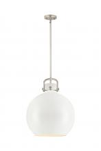  410-1SL-SN-M410-16W - Newton Sphere - 1 Light - 16 inch - Satin Nickel - Multi Pendant