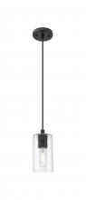  434-1P-BK-G434-7CL - Crown Point - 1 Light - 5 inch - Matte Black - Pendant