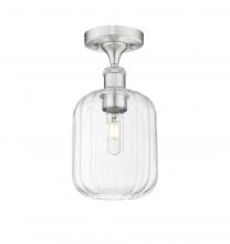 Innovations Lighting 516-1C-SN-G460-7CL - Preston Cylinder - 1 Light - 7 inch - Brushed Satin Nickel - Semi-Flush Mount