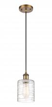 Innovations Lighting 516-1P-BB-G1113-LED - Cobbleskill - 1 Light - 5 inch - Brushed Brass - Cord hung - Mini Pendant