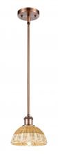 Innovations Lighting 516-1S-AC-NBD2-75-NAT - Bristol Natural II - 1 Light - 8 inch - Antique Copper - Stem hung - Mini Pendant