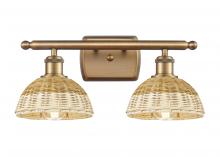 Innovations Lighting 516-2W-BB-NBD2-75-NAT - Bristol Natural II - 2 Light - 18 inch - Brushed Brass - Bath Vanity Light