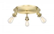 Innovations Lighting 516-3C-SG - Ballston - 3 Light - 12 inch - Satin Gold - Flush Mount