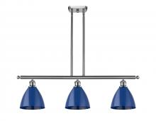 Innovations Lighting 516-3I-SN-MBD-75-BL - Plymouth - 3 Light - 36 inch - Brushed Satin Nickel - Cord hung - Island Light