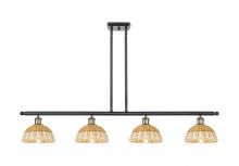 Innovations Lighting 516-4I-BAB-NBD2-75-NAT - Bristol Natural II - 4 Light - 48 inch - Black Antique Brass - Stem Hung - Island Light