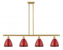 Innovations Lighting 516-4I-SG-MBD-75-RD - Plymouth - 4 Light - 48 inch - Satin Gold - Cord hung - Island Light