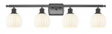  516-4W-OB-G1217-6WV - White Venetian - 4 Light - 36 inch - Oil Rubbed Bronze - Bath Vanity Light