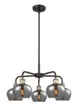 Innovations Lighting 516-5CR-BAB-G93 - Fenton - 5 Light - 25 inch - Black Antique Brass - Chandelier