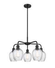  516-5CR-BK-G292 - Salina - 5 Light - 24 inch - Matte Black - Chandelier